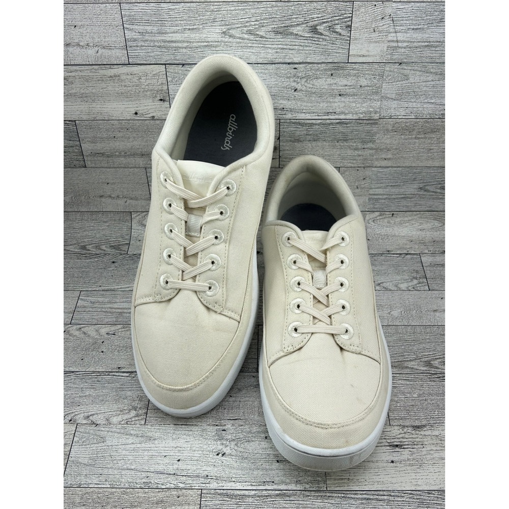 Allbirds CPM11 Canvas Lace Up Sneakers Cream Men US 11 EU 43-44 Comfort Shoes